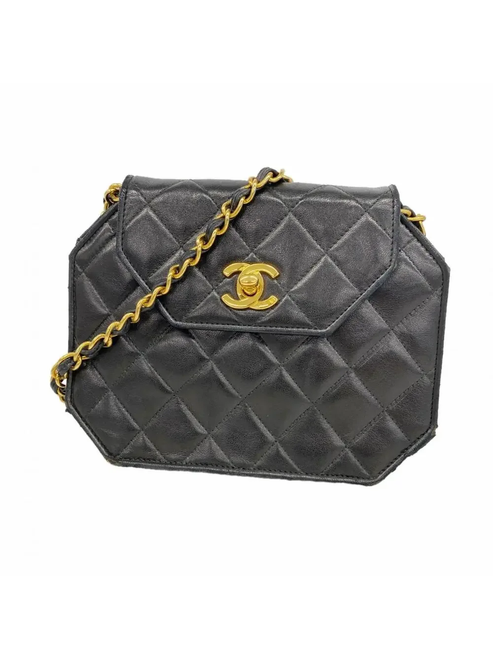 Chanel Vintage Octagon Cc Flap Bag #325565C23B